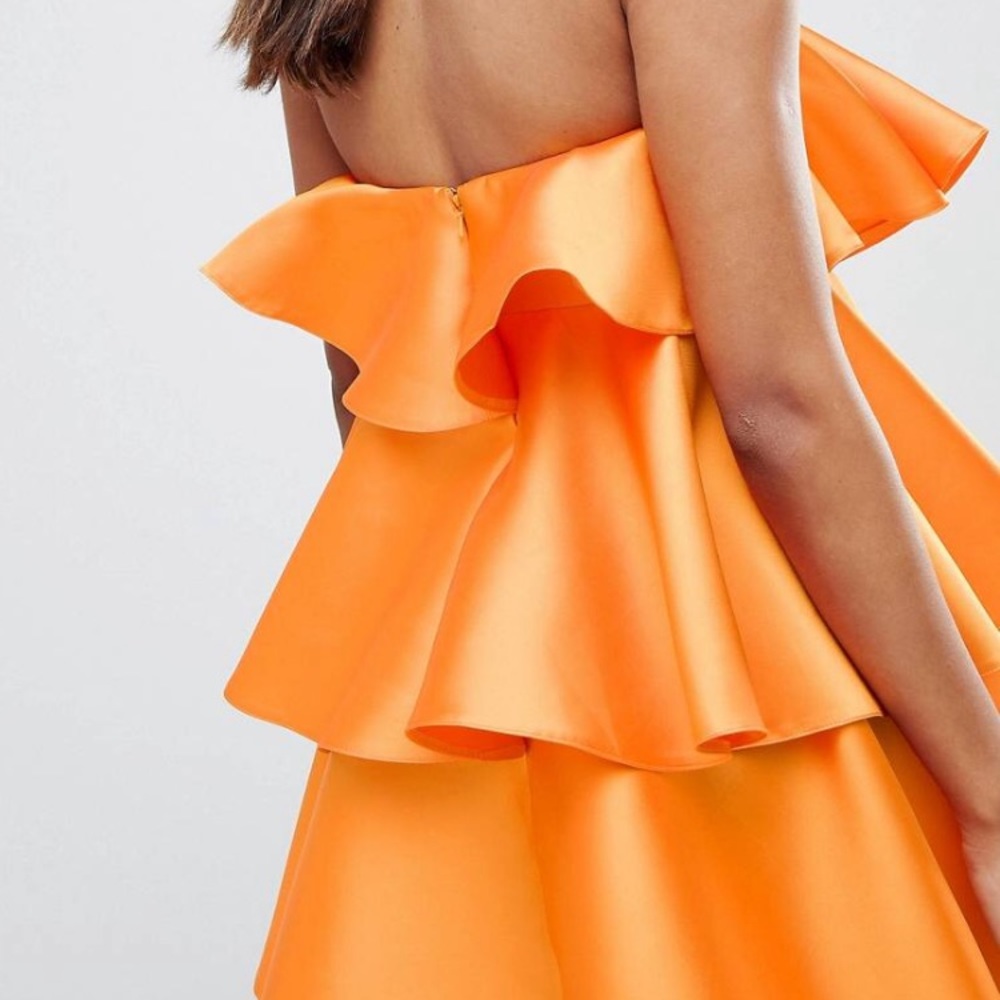 🎉HP🎉ASOS Design Structured Ruffle Mini Dress - Picture 3 of 5